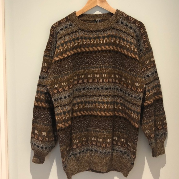 Hand knit Peruvian Baby Alpaca Wool Dad Sweater - Picture 1 of 6